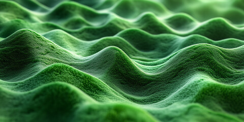 Abstrakcyjna zielona falista powierzchnia terenu z jasnym jasnym tłem tekstury ilustracji