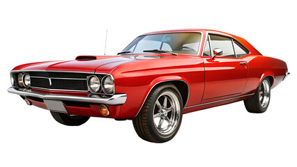 vintage car isolated on transparent white background, clipping path