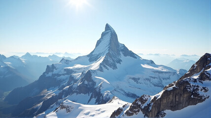 swiss alps in winter