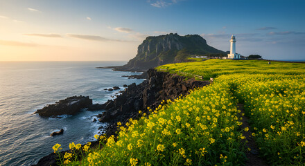 Beautiful scenery of Jeju Island