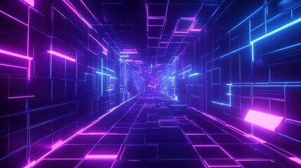 Neon Futuristic Corridor