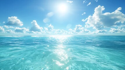 Vast Ocean Under a Sunny Sky