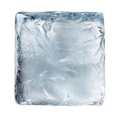 ice cube on white background, close-up