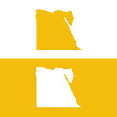 yellow egypt map outline