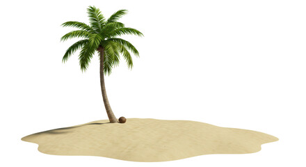 Isolated Palm Tree Island