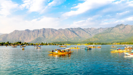Dal Lake or Dal Jheel is a freshwater lake and is the most famous tourist attraction in Srinagar, India