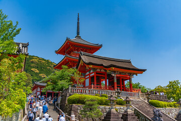 Kiyomizu-dera, a Buddhist temple in Kyoto, Japan