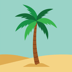 Pop Art Style Tropical Beach Scene