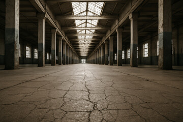 Wnętrze hali produkcyjnej/magazynu/garażu