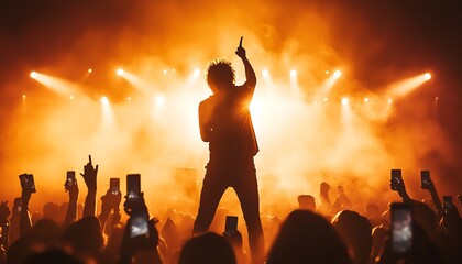 Energetic concert performance with vibrant lights.