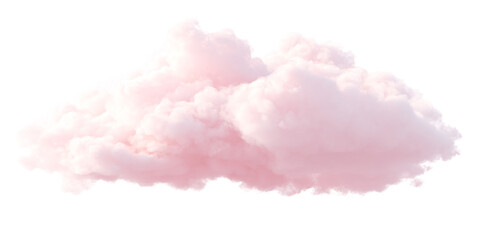 Fluffy pink cloud isolated on black background Dreamy cotton candy cloudscape with soft pastel colors Concept of fantasy, imagination, and peacefulness