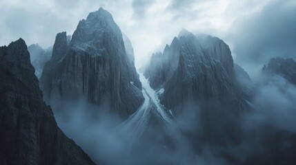 dark castle mountains realistic high definition