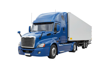 Powerful Blue Semi-Truck: Logistics and Transportation
