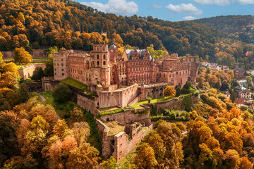 The castle ruin in Heidelberg, Baden Wuerttemberg, Germany, travel destination