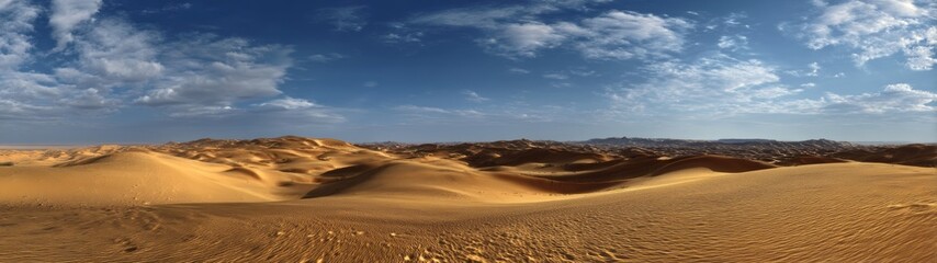 Panoramic 360 degrees hdr landscape of desert dunes vast arid environment hd hdri view