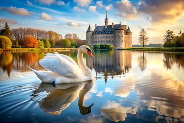 swan on the lake
