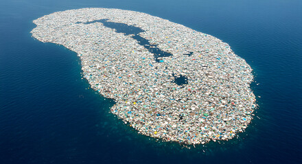 Top-Down View of Marine Plastic Pollution in Open Sea