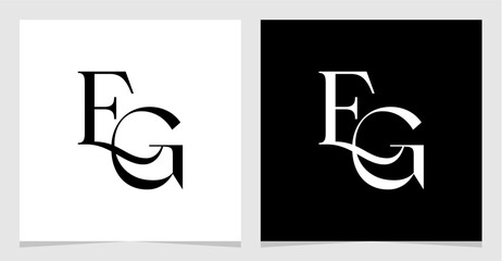 EG Initial Logo Monogram Vector Illustration , Letter Logo Element for Brand Company or Identity , Initial Letter Graphic Designs