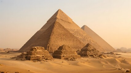 Ancient Egyptian Pyramids in the Desert