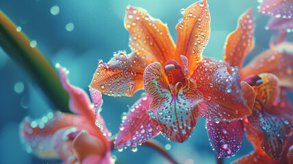 A close-up of a vibrant orchid
