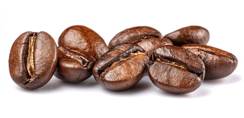 Close-up of roasted coffee beans