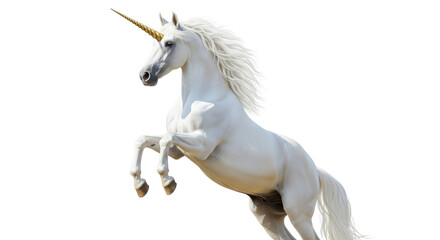 Isolated Rearing Unicorn