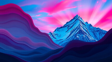 sunrise in the mountains