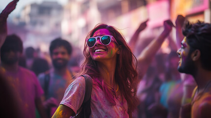 The Holi Cow Festival in Delhi bursts with youthful spirit, where indie music and electronic beats electrify sprawling outdoor stages.