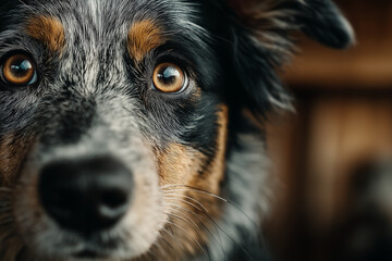 Zbliżenie na pyszczek i oczy pieska – detal portretowy