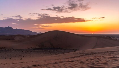 Sunrise over desert dunes (2)