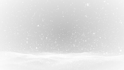 Heavy falling snow PNG overlay on black backdrop