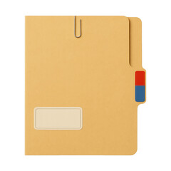 PNG Organized file folder with tabs.