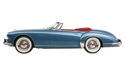 Stunning Blue 1953 Intermeccanica Convertible Classic Car Isolated on Black Background for Automotive Enthusiasts and Collectors