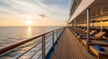 Sunset Cruise Deck - Relaxing Ocean View and Loungers.