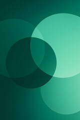 Minimalist Abstract Circles Green Gradient Wallpaper
