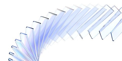 Abstract background design, futuristic glass shape, 3d render