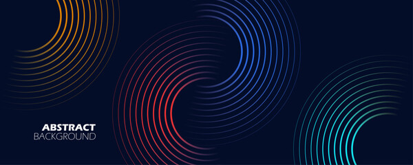 Circle lines pattern. Futuristic abstract background for creative graphic design. Vector illustration.