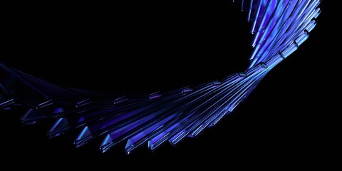 Abstract background design, futuristic glass structure, 3d render