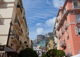 Domy na skałach, Lazurowe Wybrzeże, Monte-Carlo, Monaco, Rock houses, French Riviera, Monte-Carlo, Monaco