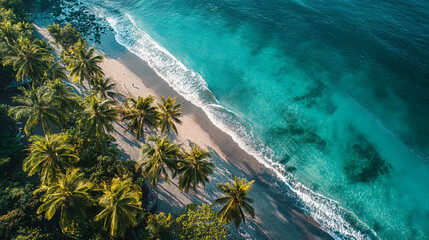 aerial view of tropical island bali
