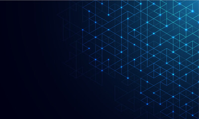 Abstract technology background with a geometric pattern of triangle shapes. Graphic design element