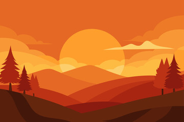 Autumn Sunset Glow