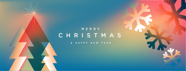 Merry Christmas and Happy New Year. Vector illustration for website banner, social media banner, greeting card, posters, covers, business and marketing material.