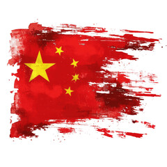 Artystyczna flaga Chin 