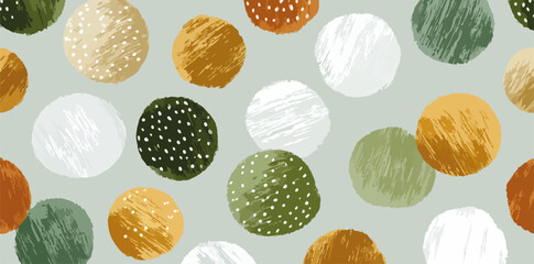 Abstrakcyjny wzór kółek w pastelowych kolorach ziemi, idealny do projektów graficznych i dekoracji.