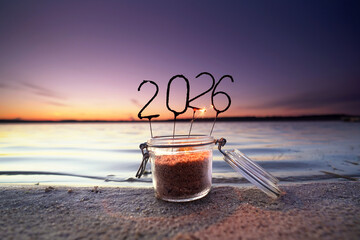 Burned down 2026 Sparklers in a Glass by the Sea 