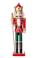 Christmas Toy Nutcracker Soldier Isolated on White Background