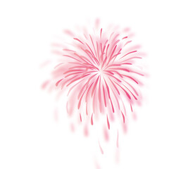 Blasting pink party fireworks