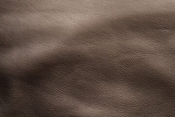 Closeup texture full grain gray brown leather