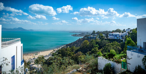 Tunez pais arabe con paisajes y arquitectura africana con desiertos